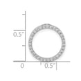 thumbnail image 2 of 14k White Gold Diamond Circle Pendant Necklace 15.4x15.4mm Wide Pendant for Women - .25 dwt, 2 of 2