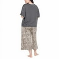 thumbnail image 3 of Honeydew Women's 3 Piece Super Soft Jersey Pajama Set (Crescent Leopard, X-Large), 3 of 3