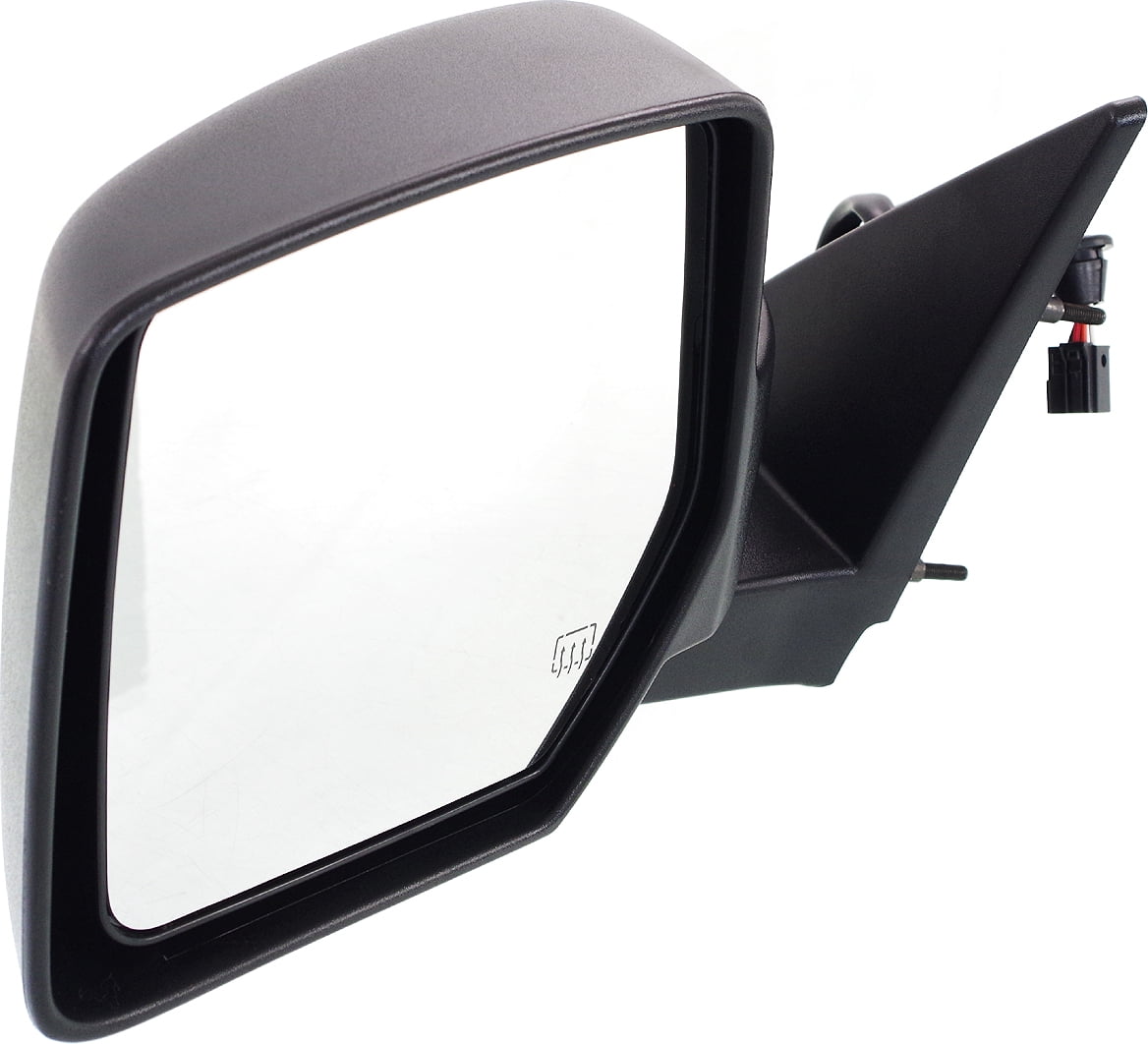 Mirror Compatible With 2007-2011 Dodge Nitro Left Driver Side Heated Textured Black Kool-Vue