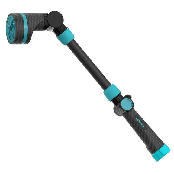 Gilmour 19” Heavy Duty Watering Wand with Swivel Connect, Thumb Control, 5 Pre-Set Spray Patterns, Ergonomic Non-Slip grip