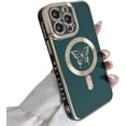 thumbnail image 6 of for iPhone Case,[Compatible with MagSafe] Electroplated Bumper Butterfly Print Camera Lens Protection Soft Shockproof Cover Phone Case (Blue,iPhone 14 Plus), 6 of 6