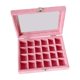 thumbnail image 2 of Caja Organizadora de Joyas Gloria Rosa Tapa Transparente 24 Rejillas Bandeja de Almacenamiento, 2 of 8