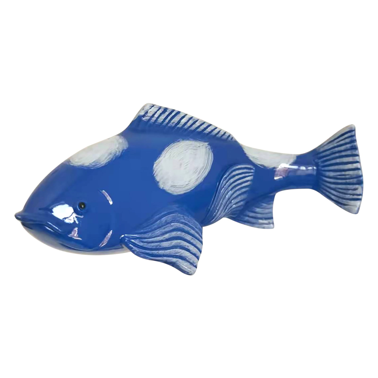 XEOVHV Fish in The Garden, Ceramic Garden Koi, Garden Koi Resin Crafts, Koi Fish Statue Outdoor, Sculpture for Outdoor Garden Lawn Pond Ornament (3 Pcs Dark Blue)