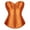 Orange, variant on Women's Satin Corsets Top Plus Size Gothic Overbust Corset Lace up Vintage Bustier Corset Orange Size 5XL