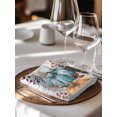 thumbnail image 6 of Fall Pumpkins Cloth Napkins Set of 6 Reusable Dinner Napkins, Thanksgiving Eucalyptus Leaves Grey Wood Cocktail Napkin Washable Table Napkins for Wedding/Holiday Party/Baby Shower 20"x20", 6 of 7