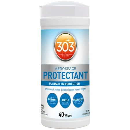 303 Aerospace UV Protectant Pre-Moistened Towelettes, 40 (Best Auto Interior Cleaner Protectant)