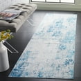 thumbnail image 2 of SAFAVIEH Malibu Dalia Distressed Polyester Runner Rug, Beige/Turquoise, 2'6" x 8', 2 of 7