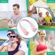 thumbnail image 5 of Ventilador de cuello ligero sin aspas, manos libres, silencioso, recargable, de 3 velocidades, ajustable en 360° para escritorio de oficina y camping, color rosa, 5 of 5