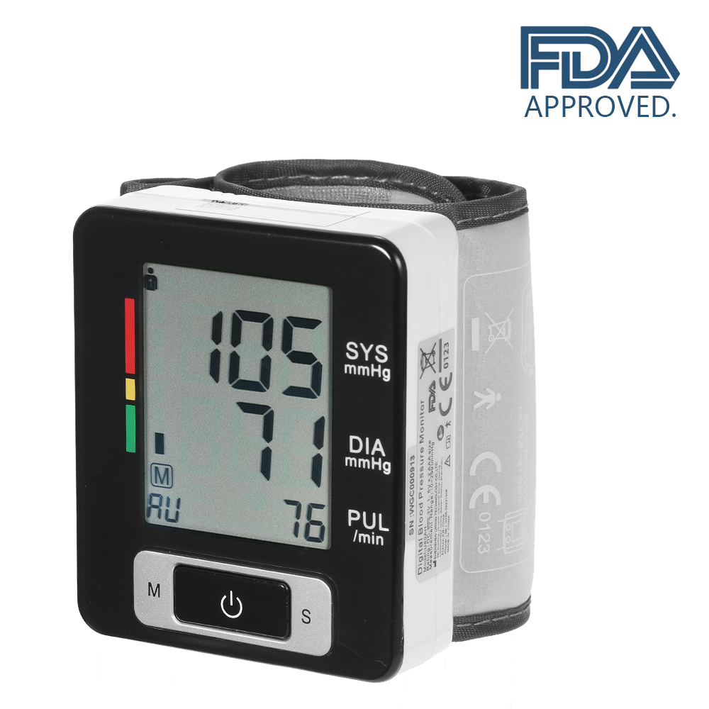 AlphaMed Clinical LCD Automatic Wrist Blood Pressure Monitor with