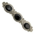 thumbnail image 4 of 1928 Jewelry Black Stone Hair Barrette Clip Oval 4 Inch 1 Piece, 4 of 4