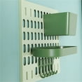 thumbnail image 7 of Pegboard Wall Organizer,Wall Organiser Board, Green Plastic Grid Wall Complete,No Damage to Wall Mount Display Shelf Organizer Kits,DIY Pegboard for Home Kitchen Bathroom Office by Casewin, 7 of 7