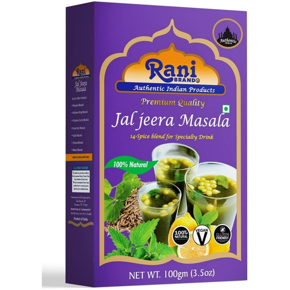 Rani Jal Jeera Masala (14-Spice blend for Spicy Indian Drink) 3.5oz (100g) ~ All Natural | Vegan | No Colors | Gluten Friendly | NON-GMO | Indian Origin
