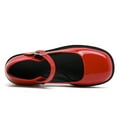 thumbnail image 4 of kkdom Womens Ballet Mary Jane Flats Comfortable Business Office Dress Shoes for Women Dressy and Work with Ankle Strap Red Size 7, 4 of 6