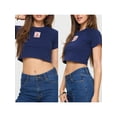 thumbnail image 2 of Raccmtaty Women Crop Basic T-Shirts Summer Patchwork Short Sleeve Tops Pullovers for Streetwear Aesthetic Grunge Clothes, 2 of 9
