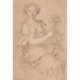 thumbnail image 3 of Hendrik Krock 11x14 Black Modern Framed Museum Art Print Titled - Lyre -Gaming Muse (Erato) (1671 - 1738), 3 of 5