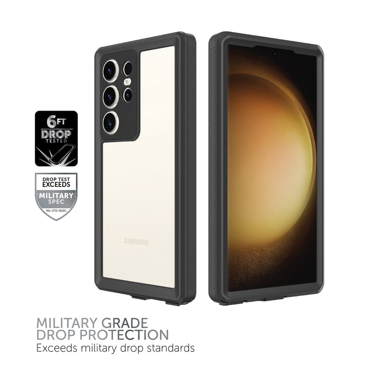 Body Glove Tidal Waterproof Phone Case for Samsung Galaxy S23 Ultra 5G -  Black/Clear