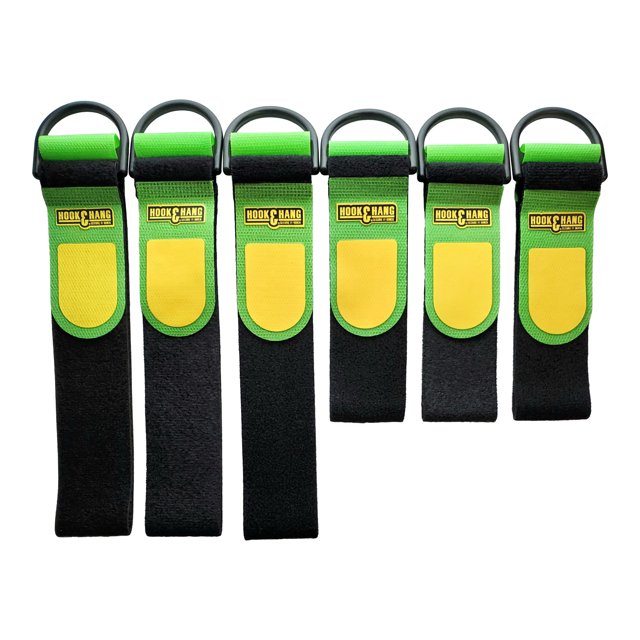 Hook & Cord Hook & Loop Organizer Strap, Assorted 6 Pack