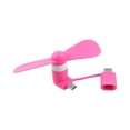 thumbnail image 2 of SHENGLUO Mini 2-in-1 Cell Phone Fan with Type C/USB C Port (1 Pack) - Small Personal Portable Pocket Fan Plug in Mobile Phones for Outdoor Travel Commuting (Pink), 2 of 7