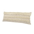 thumbnail image 3 of Ox Bay 14" x 36" Cream/Gray Shag Stripe Cotton Adult Decorative Lumbar Throw Pillow Cover, 3 of 9