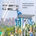 thumbnail image 4 of 59" Window Squeegee Cleaner, 2-in-1 Telescopic Shower Glass Scrubber, High Reach Outdoor Indoor Cleaner, Streak-Free Microfiber Cloth, Windshield Cleaning Tool, 4 of 9
