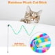 thumbnail image 3 of Juguete para gato, varita para gato, juguete interactivo para gato, campana para gato interior, tira de felpa de arco iris, 3 of 5