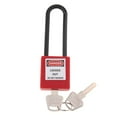 thumbnail image 2 of Cadenas Cadenas à Clé Différents 76mm Rouge, 2 of 8