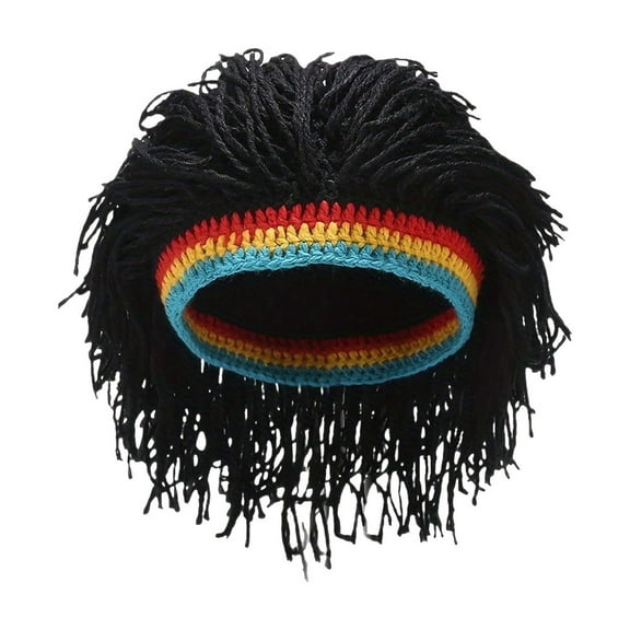Cool Retros Hippie Woolen Hat Eye Catching Dreadlock Wig Hat Photo Props Party Items Stage Performance Accessories