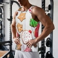 thumbnail image 5 of Salouo Christmas Gingerbread Cookies for Men's Tank Tops,Sleeveless Muscle Shirts for Men Quick Dry Workout Tank Top Gym Muscle Tee Fitness Bodybuilding Sleeveless T Shirt-XX-Large, 5 of 7