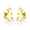 Gold, variant on Stainless Steel Small Dog Stud Hypoallergenic Unisex Earrings, Silver