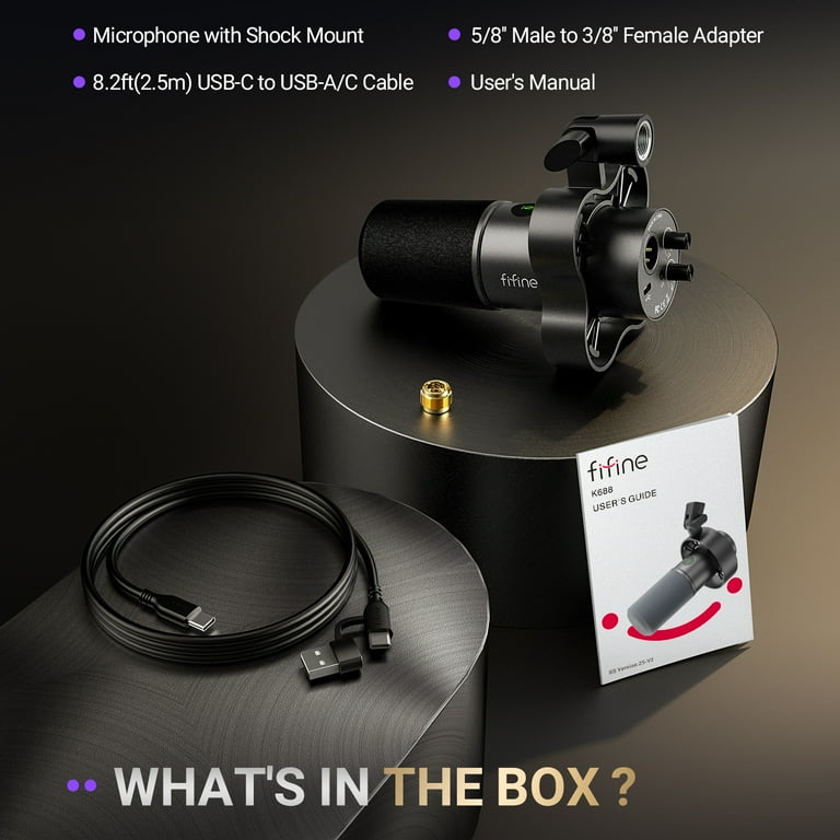 【本日限定600円OFF】fifine K688 FIFINE AmpliTank K688 USB/XLR Dynamic Microphone – FIFINE Official