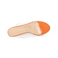 thumbnail image 4 of BLISSFUL STEP Sandales à Talons Aiguilles Transparentes pour Femmes à Bout Ouvert à Enfiler Orange 8, 4 of 7