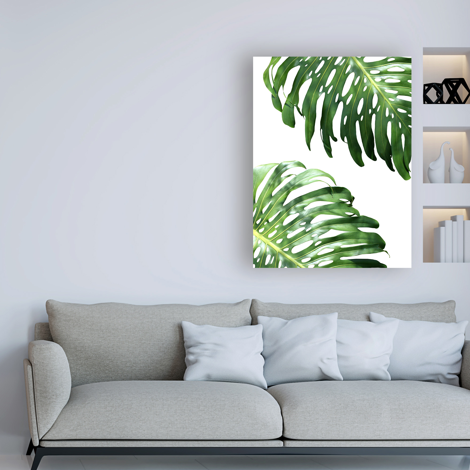 Trademark Fine Art 'Double Philodendron (color)' Canvas Art by Lexie Gree