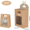 thumbnail image 2 of 24 bolsas de papel kraft en blanco, 11,9 x 6,15 x 15,7 cm, bolsa de regalo de pie con asas, bolsa de regalo marrón con ventana transparente para dulces, galletas, bodas, Navidad, cumpleaños, embalaje TUNC Sencillez, 2 of 5