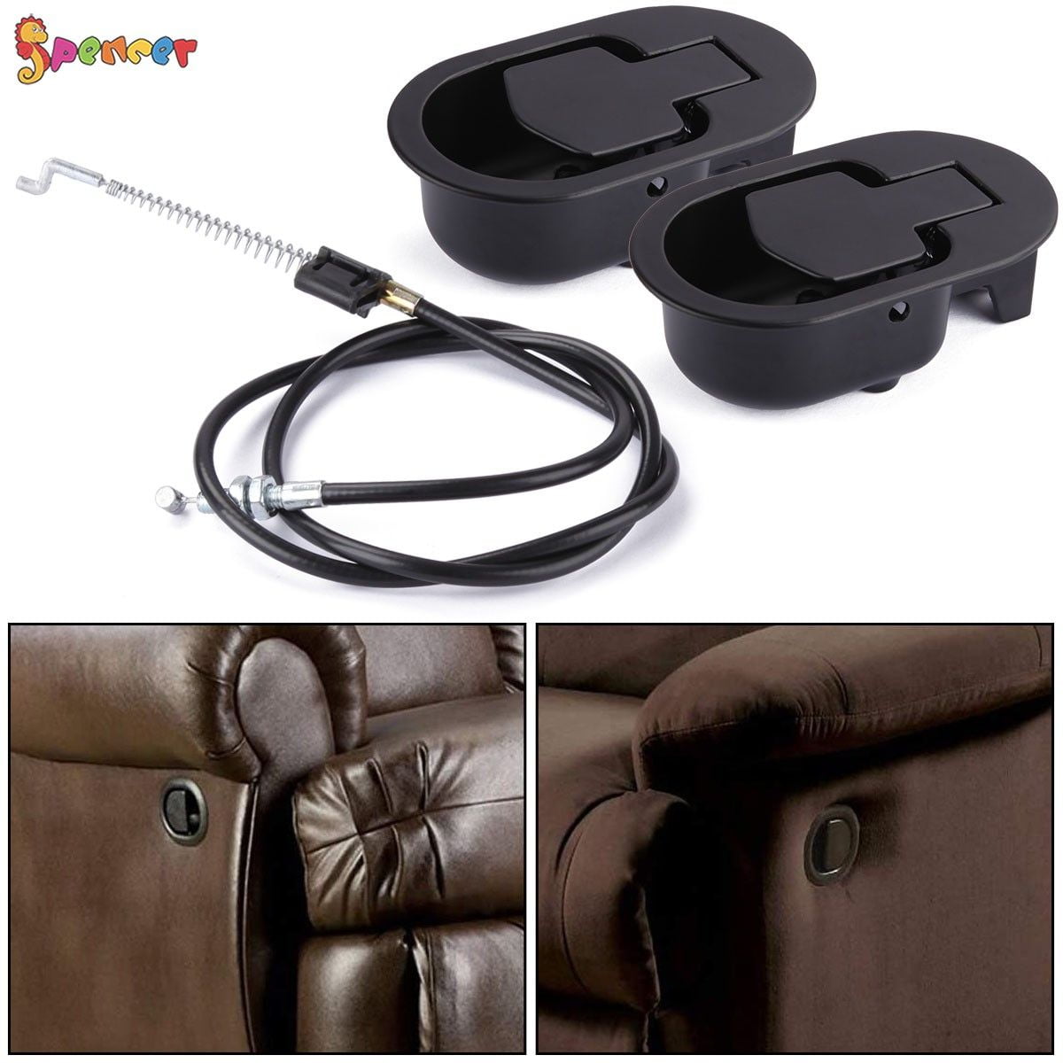Details about   2x Recliner Lever Pull Release Cup Handle Sofa Chair Settee Cable Part Adjuster