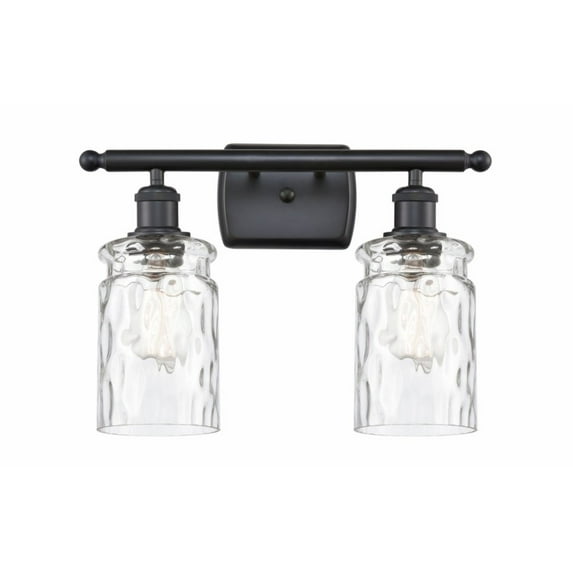 516-2W-BK-G352-LED-Innovations Lighting-Candor-7W 2 LED Bath Vanity in Industrial Style-16 Inches Wide by 12 Inches High Matte Black Finish with