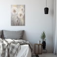 thumbnail image 3 of ZHONGYUTONG Dandelion Canvas Wall Art White Gray Flower Picture Print Abstract Floral Artwork Painting for Living Room Decor Framed (12.00" x 18.00"), 3 of 5