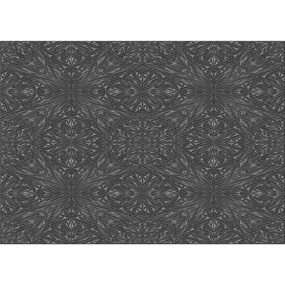 Ahgly Company Indoor Rectangle Patterned Oil Black Area Rugs, 7' x 10'