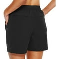 thumbnail image 2 of Womens Shorts Stretchy Comfy High Waist Belt Fashion Solid Color Trendy Casual Shorts M-3XL, 2 of 3