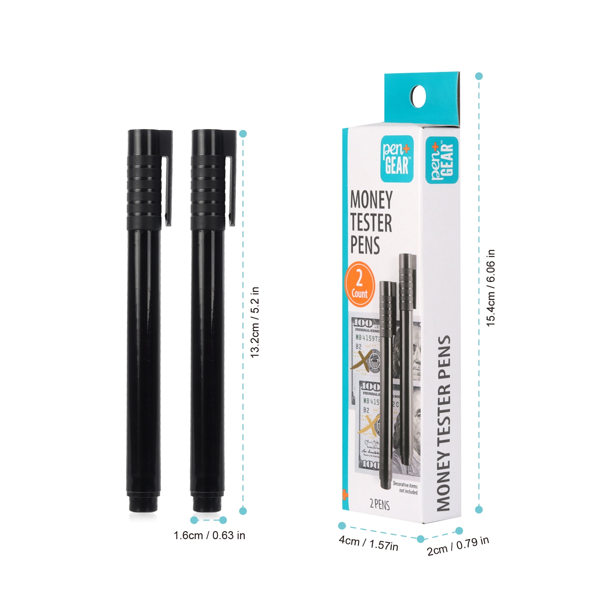 Pen+Gear Money Tester Pens, 2 Count