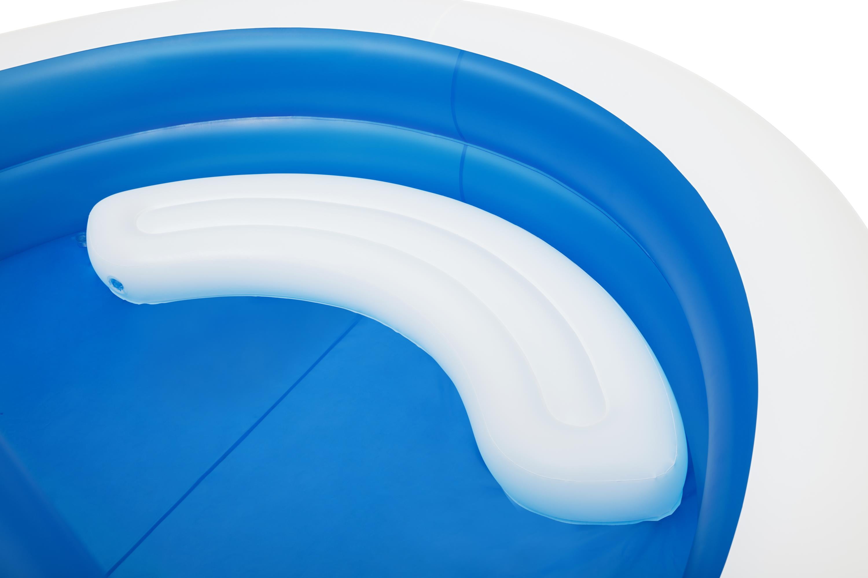 H2OGO! 7'11" x 55" Summer Days Inflatable Round Kiddie Pool with UV Careful Sunshade