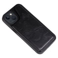 thumbnail image 5 of iPhone 13 Case,Dteck Butterfly Pattern Magnetic Leather Card Holder Wallet Case Shockproof Rubber Hybrid Kickstand Cover for iPhone 13,Black, 5 of 5