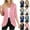 Pink, variant on gakvbuo Women's Casual 3/4 Sleeve Cardigan Soft Open Front Cardigans