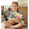 thumbnail image 7 of DolliBu Rainbow Dolphin Stuffed Animal – Soft Huggable Dolphin Stuffed Toy, Adorable Playtime Ocean Plush Toy, Cute Cuddle Gifts, Super Soft Plush Doll Animal Toy for Kids and Adults – 18 Inches, 7 of 7