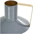 thumbnail image 5 of CosmoLiving by Cosmopolitan 6", 7", 7"H Abstract Enameled Blue Metal Vase with Varying Shapes and Geometric Gold Handles, Set of 3, 5 of 15
