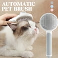 thumbnail image 4 of YingTaiLi Cat Brush, Press Self-Cleaning Grooming Brush Telescopic Stainless Steel Pet Cleaning Hair Removal Brush for Cleaning Pet Hair and Grooming, 4 of 10