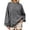 Dark Gray, variant on Women Solid Crewneck Sweatshirt with Kangaroo Pocket and V Stitch Casual Basic Pullover Top