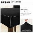 thumbnail image 5 of Enova Home 4 Pcs Rhombus Jacquard Stretchy Universal Dining Chair Slipcovers (Black), 5 of 6