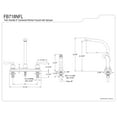 thumbnail image 2 of Kingston Brass FB718NFL 8-Inch Center High-Arch Kitchen Faucet, Brushed Nickel, 2 of 2