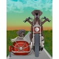 thumbnail image 2 of Fab Funky 15x18 Gold Ornate Wood Framed with Double Matting Museum Art Print Titled - Great Dane Chopper and Sidecar, 2 of 4