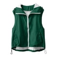 thumbnail image 6 of Hvogkswy Summer Jackets for Women Solid Casual Sleeveless Hooded Jacket Full Zip Lightweight Windbreaker Outdoor Hiking Jacket with Pockets, 6 of 8